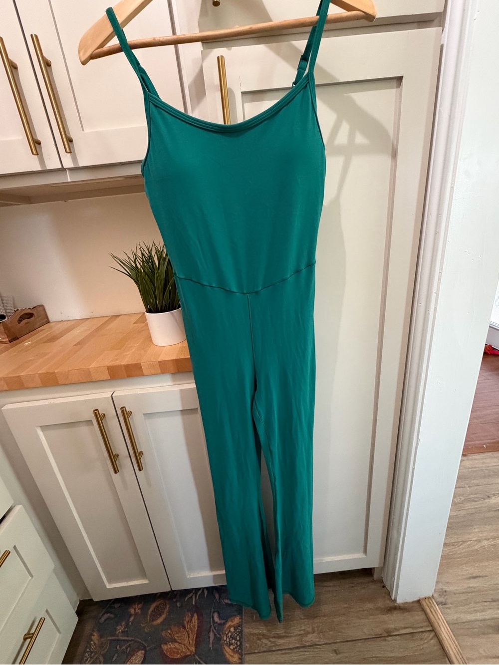 aerie Teal Spaghetti-Strap Wide-Leg Jumpsuit